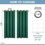 Diraysid Green Grommet Blackout Curtains - Image 3