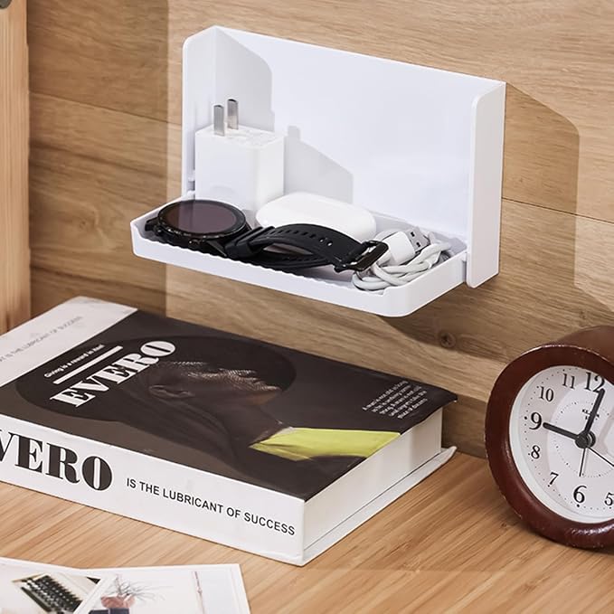 Small Floating Shelf for Wall, Wall Mounted Foldable Adhesive Shelf, Stick On - Image 2