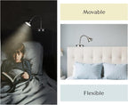 Patented Innovative Design Headboard Reading Light. No Drilling Golden Book - Image 2