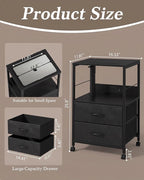 Faesun Swivel Lift Top Nightstand - Image 2