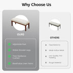43.5" Upholstered Bedroom Bench, Linen Entryway Bench - Image 5