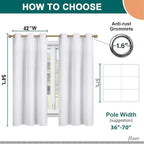 Diraysid 100% Blackout Curtains White Linen Curtains - Image 5