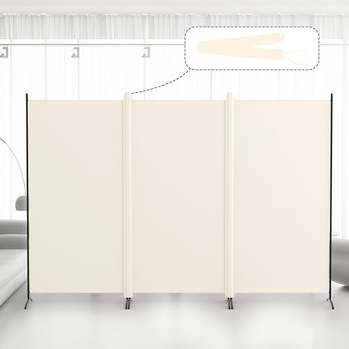Kokorona 3 Panel Room Divider, 6FT Tall Folding Privacy Screen Wall Dividers by Kokorona