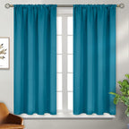 BGment Teal Blue Blackout Curtains 45 Inches Long - Image 2