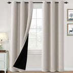 H.VERSAILTEX Oatmeal Blackout Curtains by HVERSAILTEX