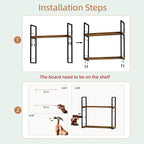 2-Layer Wall Bookshelf for Book Storage, Floating Book Shelves for Wall - Image 7