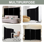 Room Divider 3 Panel Folding Privacy Screen, Round Pad Design Wall Divider | - Image 7