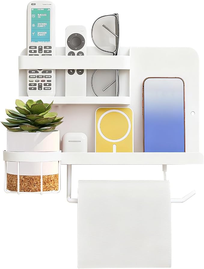 Bedside Wall Organizer Metal Shelf by Unknown