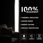 100% Blackout Curtains 108 inch Length 1 Panel Faux Linen Long Drapes - Image 7