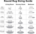OLANLY Grey Round Rugs for Bedroom - Image 8
