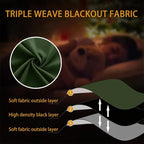 KOUFALL 52x63 Inch Length Olive Green Blackout Curtains - Image 6