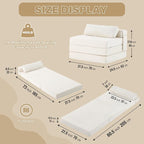 Folding Sofa Bed Chair, 4-Fold Convertible Sleeper Chair - Image 2