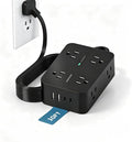 10 Ft Power Strip Flat Plug, Extension Cord Surge Protector, Flat Wall Plug | 8 by HANYCONY