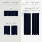 KOUFALL Navy Blue Curtains 90 Inches Long - Image 6