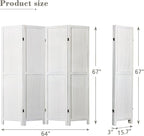WelFurGeer 4 Panel Room Divider Screen - Image 6