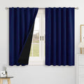 BGment Navy Blue 100% Blackout 48 Inch Curtains by BGment