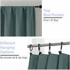Simplebrand Ava Dark Green Short Blackout Curtains - Image 4