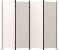 Room Divider, 4 Panel Folding Screen, 88” Portable Separating 3 Feet | by PHONJOROO