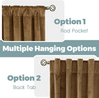 BGment Bronze Brown Velvet Blackout Curtains - Image 3