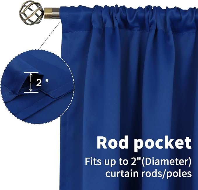 BGment Short Blackout Curtains for Bedroom 45 Inch Length - Image 4