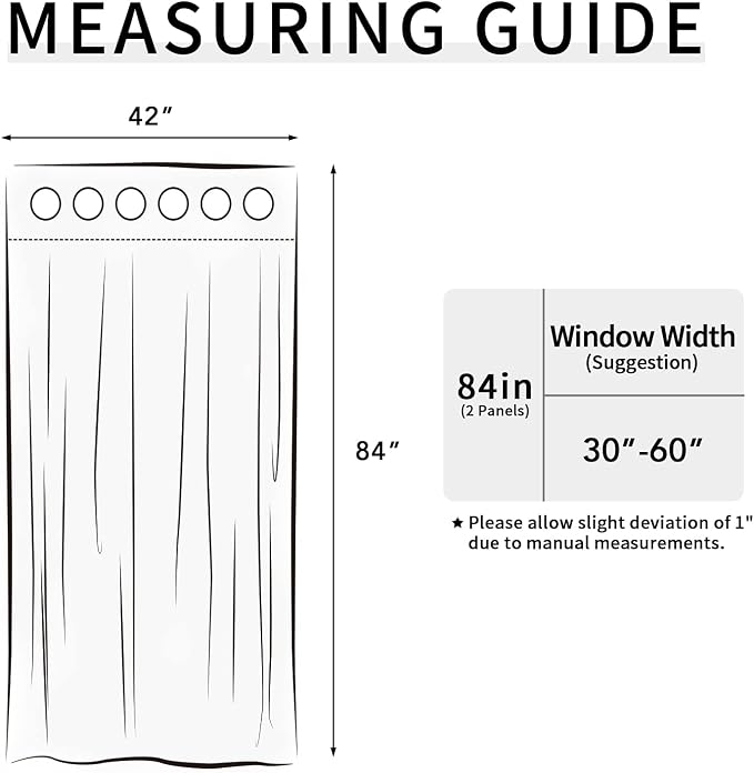 Easy-Going Thermal Grommet Blackout Curtains, 2 Panels 42x84 in, Noise Reduction - Image 7
