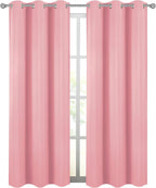 Diraysid Pink Grommet Blackout Curtains - Image 2