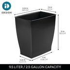 iDesign Small Plastic Bathroom Trash Can, - Image 4