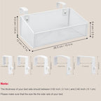 Bedside Shelf Bunk Bed Organizer Shelf Hanging Storage Metal Basket Phone Holder - Image 2