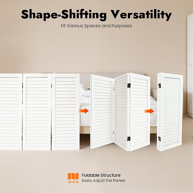 3 Panel Room Divider Short, Short Folding Privacy Screen, Freestanding Privacy - Image 5