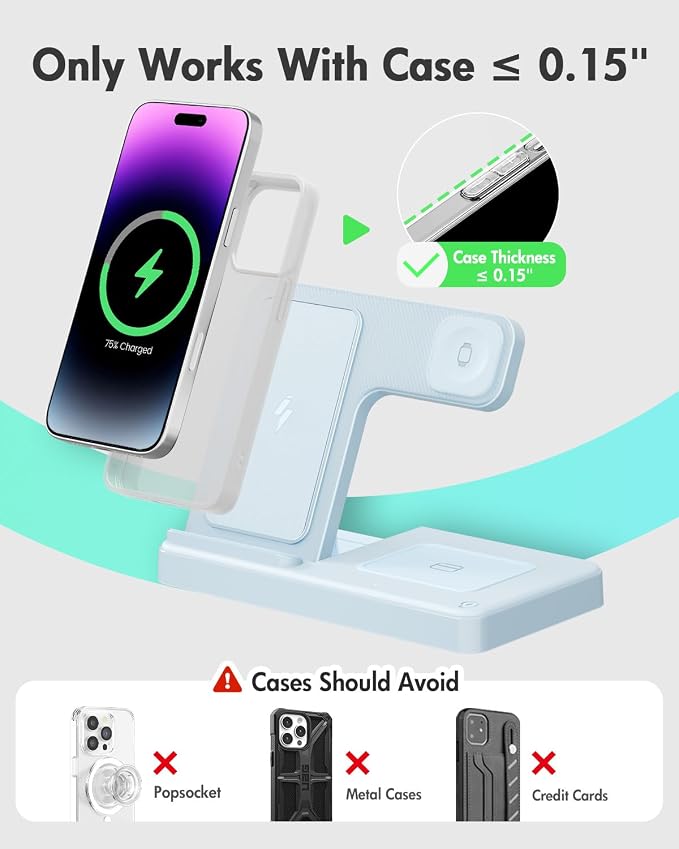 GETPALS Wireless Charger iPhone Charging Station - Image 3
