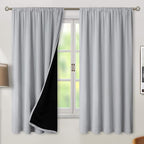 BGment Light Grey 100% Blackout Curtains 63 Inches Long - Image 2