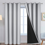 Yakamok Light Grey 100% Blackout Curtains 90 Inches Long 52" Wide 2 Panel | by Yakamok