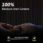 Light Beige Extra Long 100% Blackout Curtains 120 Inch Length 2 Panels Set - Image 2