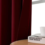 CUCRAF Custom Burgundy Red Blackout Curtains 1 Panel Set, Thermal Insulated - Image 7