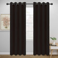 Easy-Going Thermal Grommet Blackout Curtains, 2 Panels 52x84 in, Dark Brown | by Easy-Going