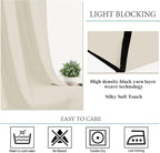 Diraysid Light Beige Grommet Blackout Curtains - Image 8