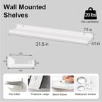 White Floating Shelves for Wall Decor, 32 in Shelf - Image 3
