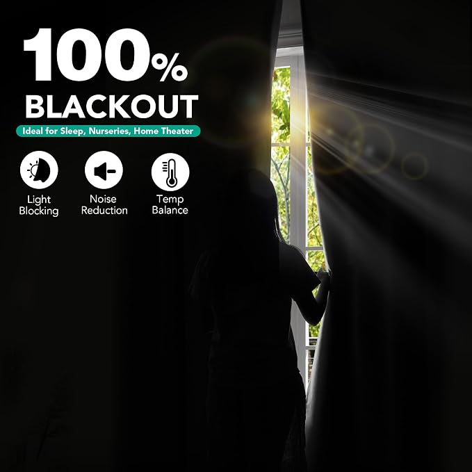 Deconovo 100% Blackout Curtains - Image 3