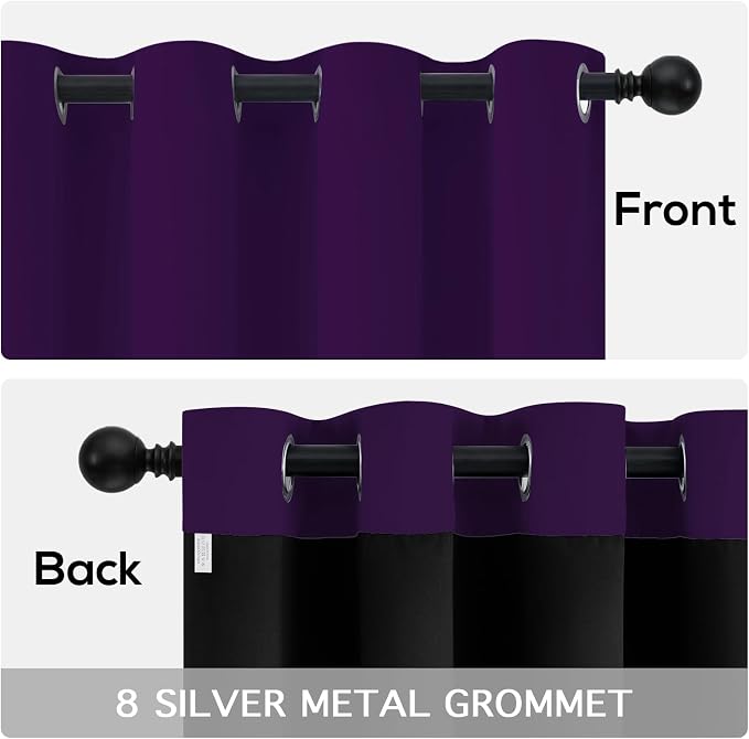 Yakamok Purple Blackout Curtains 84 inches Long - Image 6