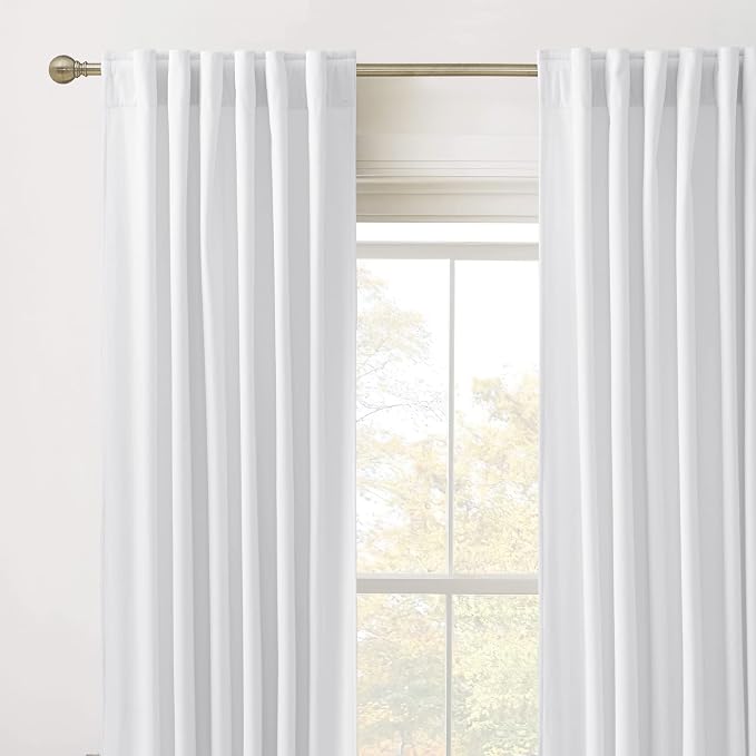RYB HOME White Velvet Curtains 84 inches - Image 2