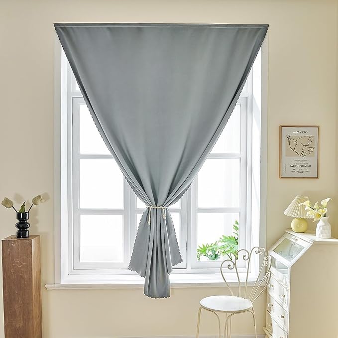 JILRON Adhesive Curtain 100% Blackout No-Drill Easy Install - Image 6