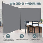 Room Divider Folding Privacy Screens, 6FT Tall Divider - Image 2