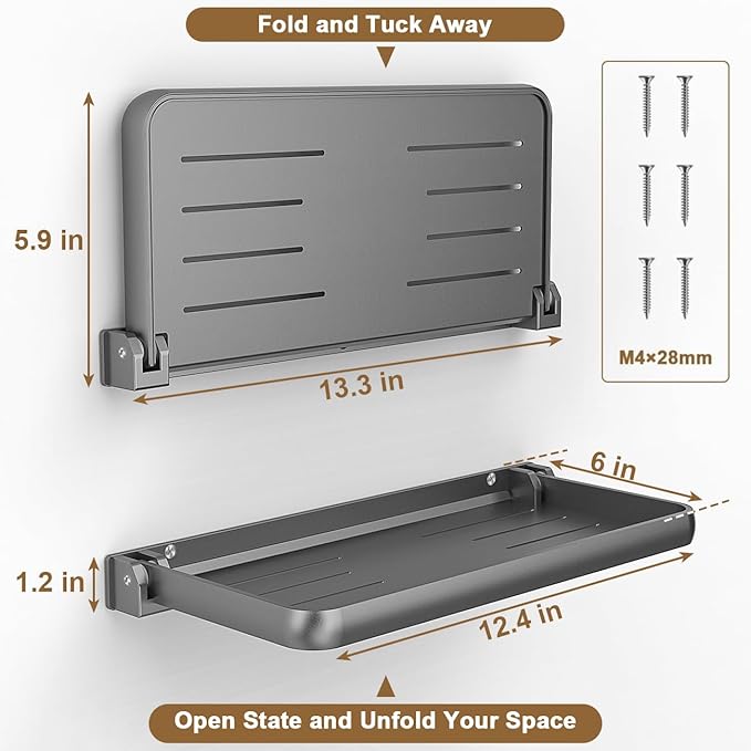 RV Aluminum Fold-Down Wall Shelf - Image 2