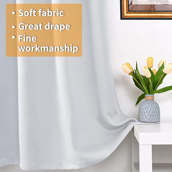YoungsTex 100% Blackout Curtains 54 Inch Length - Image 5