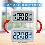 Peakeep Night Light Digital Alarm Clock Battery Operated Indoor Temperature | - Image 5