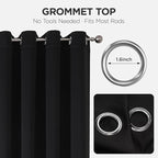Joydeco Blackout Curtains 72 Inches Long 2 Panels Set, Thermal Insulated Long - Image 3