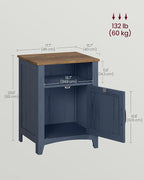 VASAGLE Nightstand Farmhouse Barn Door Bedside Table - Image 2