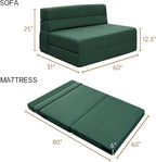 Folding Sofa Bed, Fold Out Couch Memory Foam Sleeper Chair - Image 2