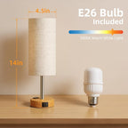 Table Lamp for Bedroom, High-Sensitivity Touch, AC Outlet, USB A+C | 3-Level - Image 6