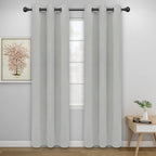 Easy-Going Thermal Grommet Curtains, 2 Panels 34x84 in, Noise Reduction by Easy-Going
